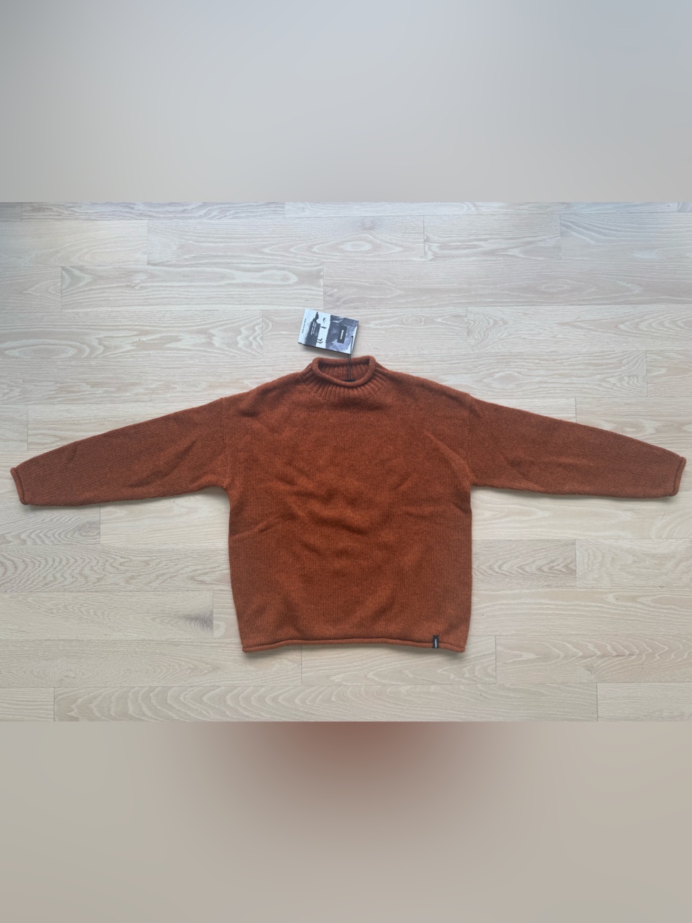 Finisterre Rust Orange Cozy Knit Taran Sweater size 10